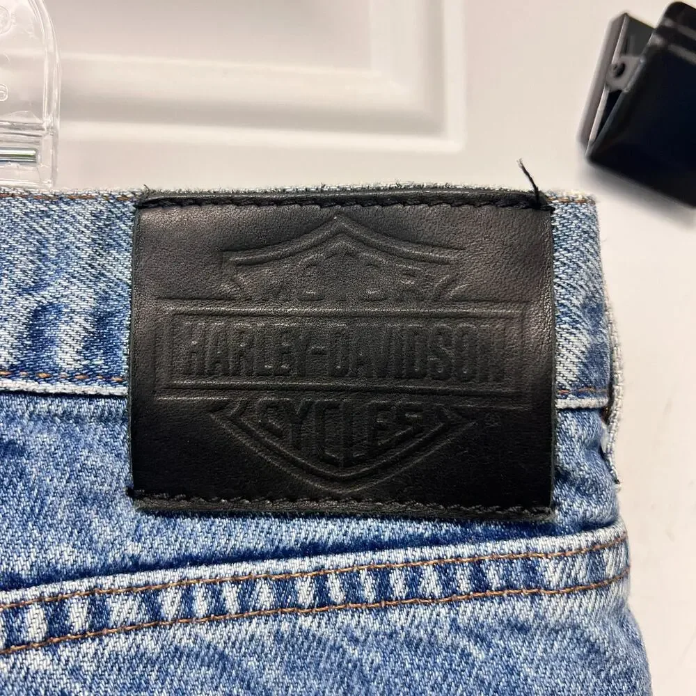 Men's Harley Davidson W44xL32 Jeans Biker Vintage Retro Y2K NOC3898